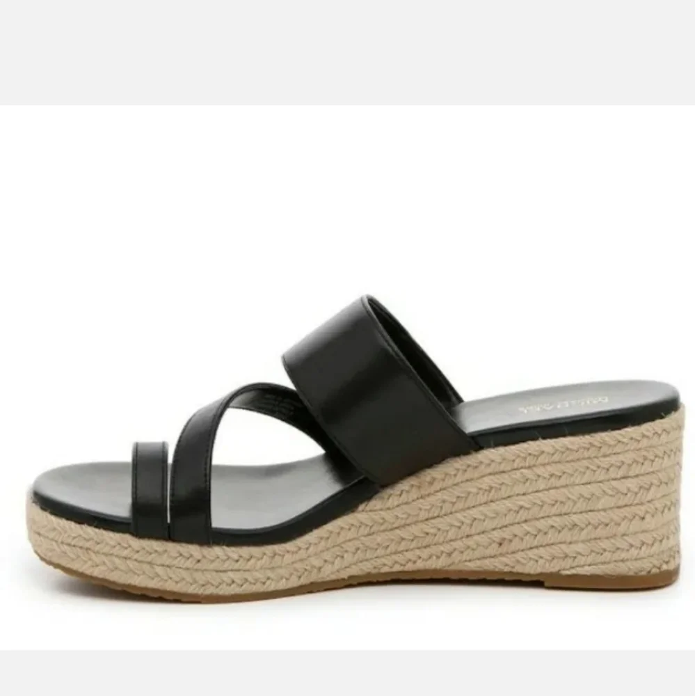 Michael Kors Sidney Espadrille Wedge Sandals Black Size US 10 M - Picture 5 of 12